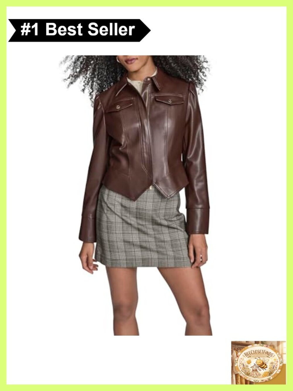 Faux Leather PU Moto Jacket Long Sleeve Fall Layer